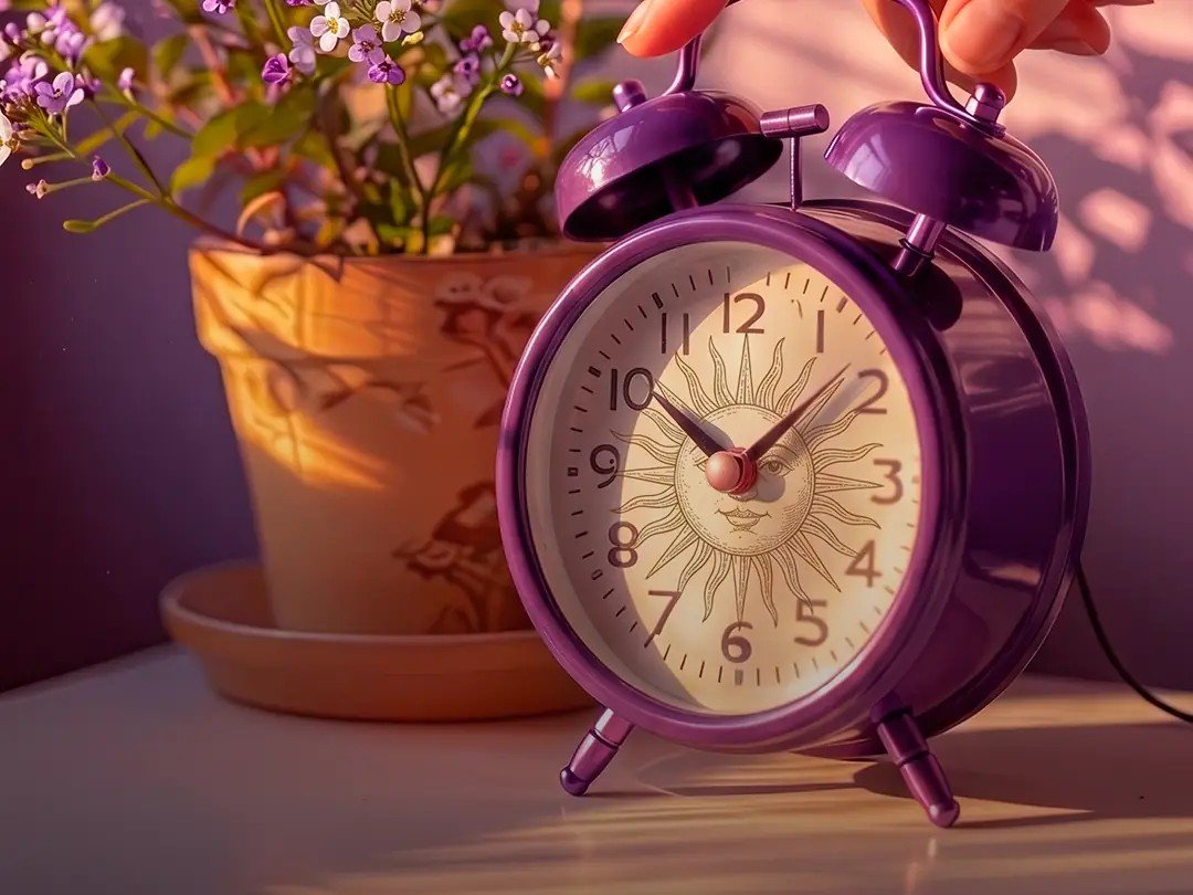 Un despertador marcando la hora del cumpleaños